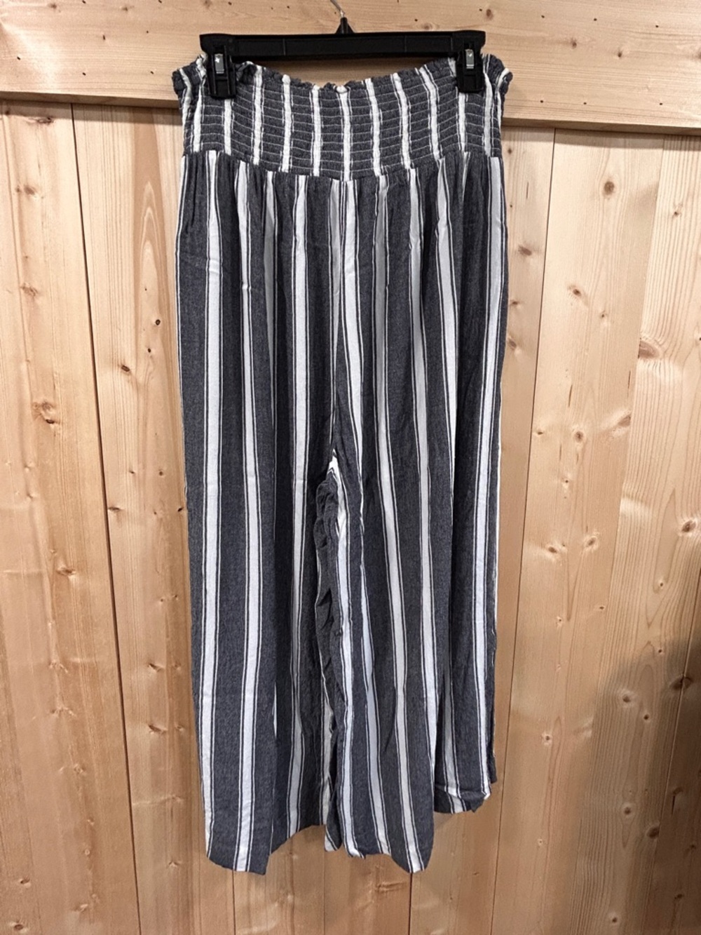 Free People All Weekend Long Striped Palazzo Pants - Grey/White, Festival Boho - Picture 4 of 7